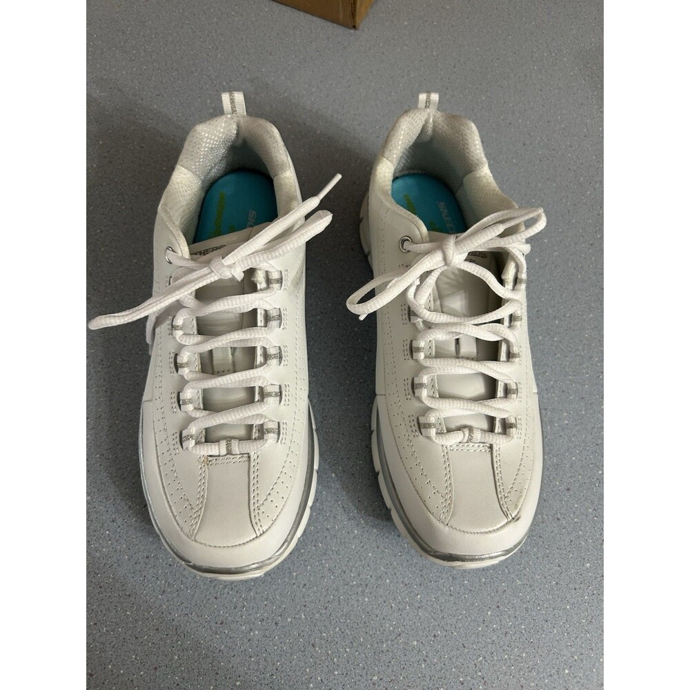 Skechers Womens Elite 11798 White Casual Shoes Sneakers Size 8 Comfort Walking